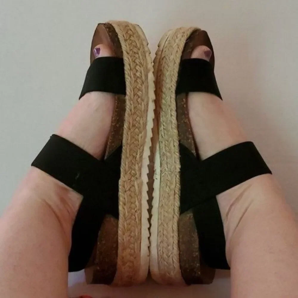 Steve Madden Espadrille Platform Sandals Shoes CYBELL Women's WOMAN'S Size 7 ½